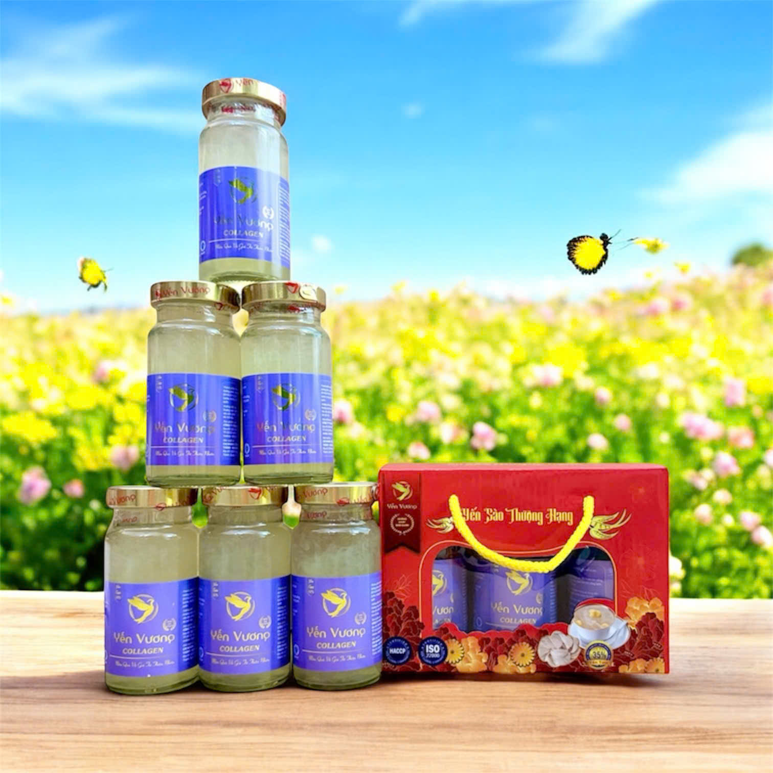 Lốc 6 hũ yến Vương 140ml Collagen